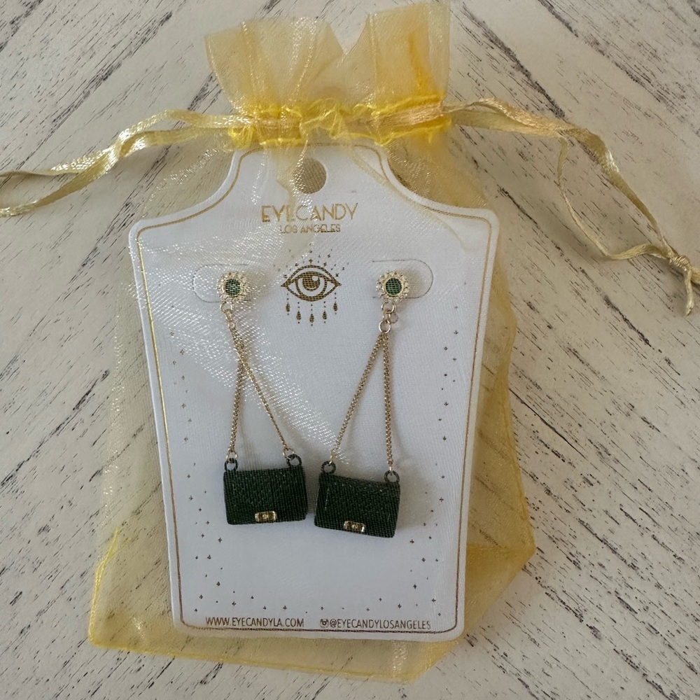 Eye Candy LA Luxe Ella 18K Gold Plated & Cubic Zirconia Drop Earrings. New! - Picture 7 of 7